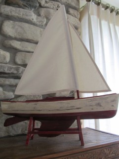 Wooden Sailboat - 18 inches